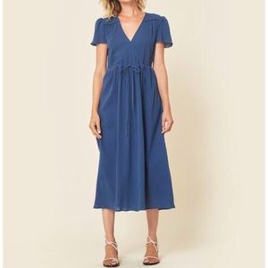 The Dawn Dress in Navy Gauze